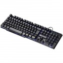 Teclado Gamer Hydra 107 Teclas + 12 Multimídia Com Led Azul Sensacao Tecla Mecanica - Gt700